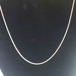 15 inch sterling silver diamond cut chain